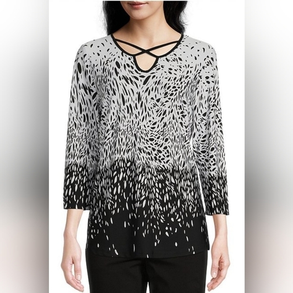 Allison Daley Tops - ALLISON DALEY TOP SZ L BLACK WHITE NWT